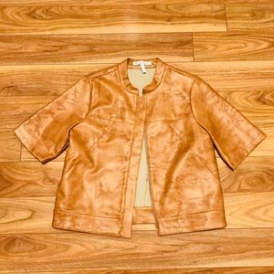 BCBG Faux Leather Jacket in Brown